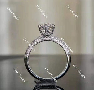 Doveggs pave half eternity engagement ring semi-mount only(Exclusively to DovEggs Stones)