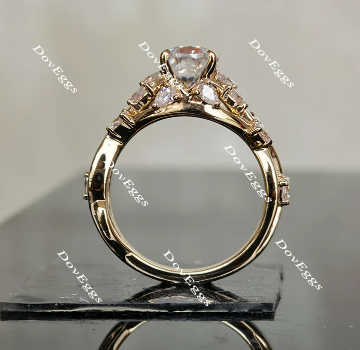 DoveEggs art deco engagement ring semi-mount only(Exclusively to DovEggs Stones)