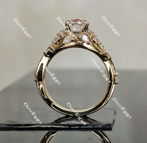 DoveEggs art deco engagement ring semi-mount only(Exclusively to DovEggs Stones)