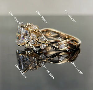 DoveEggs art deco engagement ring semi-mount only(Exclusively to DovEggs Stones)