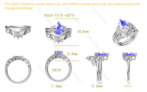 DoveEggs art deco engagement ring only semi-mount only(Exclusively to DovEggs Stones)