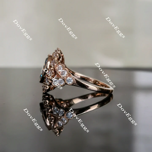 The Marisol flower shape vintage engagement ring semi-mount only(Exclusively to DovEggs Stones)