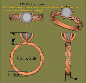 KD’s histone curved band engagement ring semi-mount only(Exclusively to DovEggs Stones)