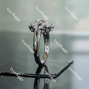 Jane Ella floral split shank engagement ring semi-mount only(Exclusively to DovEggs Stones)