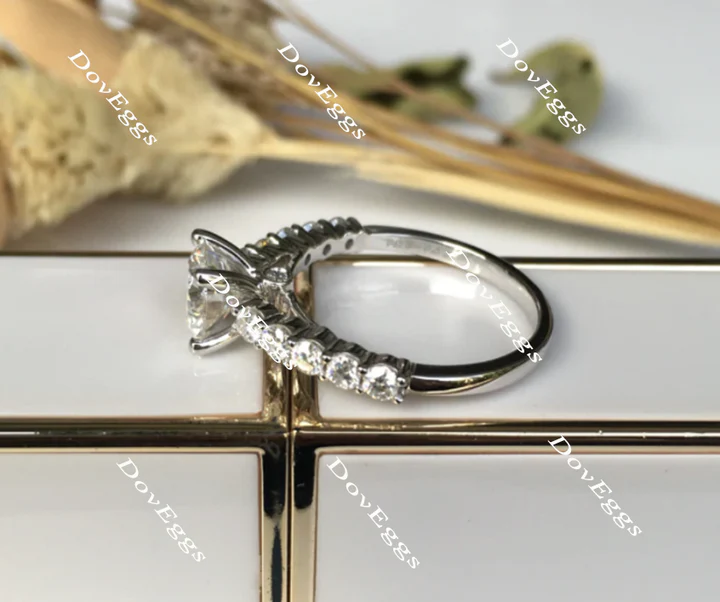 Doveggs vintage side stones engagement ring semi-mount only(Exclusively to DovEggs Stones)