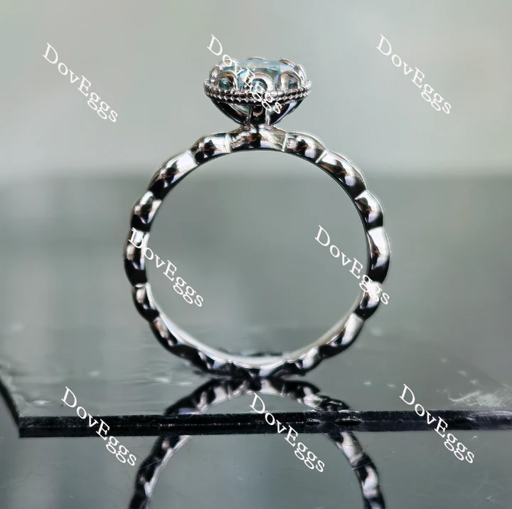 Doveggs vintage bezel engagement ring semi-mount only(Exclusively to DovEggs Stones)