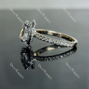 Doveggs halo pave engagement ring semi-mount only(Exclusively to DovEggs Stones)