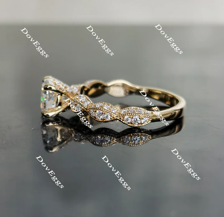 Doveggs vintage pave engagement ring semi-mount only(Exclusively to DovEggs Stones)