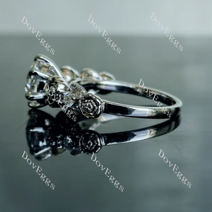 DovEggs floral art deco engagement ring only semi-mount only(Exclusively to DovEggs Stones)