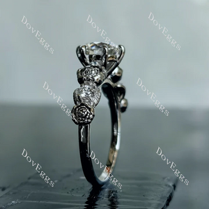 DovEggs floral art deco engagement ring only semi-mount only(Exclusively to DovEggs Stones)