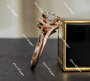 DovEggs art deco engagement ring only semi-mount only(Exclusively to DovEggs Stones)