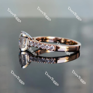 DovEggs half eternity pave engagement ring only semi-mount only(Exclusively to DovEggs Stones)