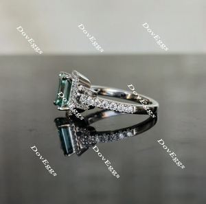 DovEggs half eternity pave halo engagement ring only semi-mount only(Exclusively to DovEggs Stones)