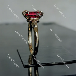 DovEggs art deco solitaire engagement ring only semi-mount only(Exclusively to DovEggs Stones)