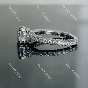 DovEggs vintage pave halo engagement ring only semi-mount only(Exclusively to DovEggs Stones)