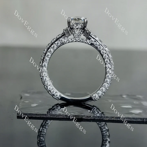 DovEggs vintage pave halo engagement ring only semi-mount only(Exclusively to DovEggs Stones)