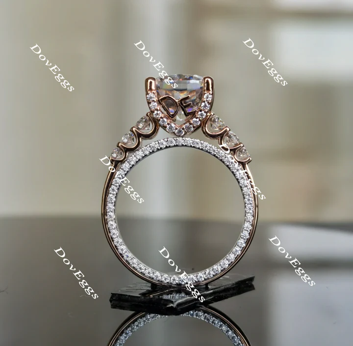 DovEggs vintage side-stone engagement ring only semi-mount only(Exclusively to DovEggs Stones)