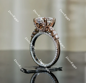 DovEggs vintage side-stone engagement ring only semi-mount only(Exclusively to DovEggs Stones)