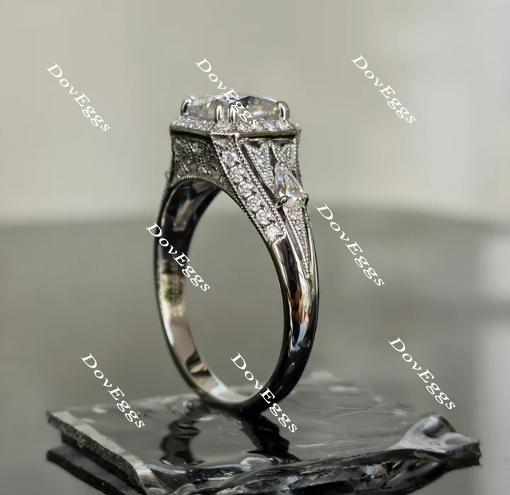 Doveggs split shank halo engagement ring only semi-mount only(Exclusively to DovEggs Stones)