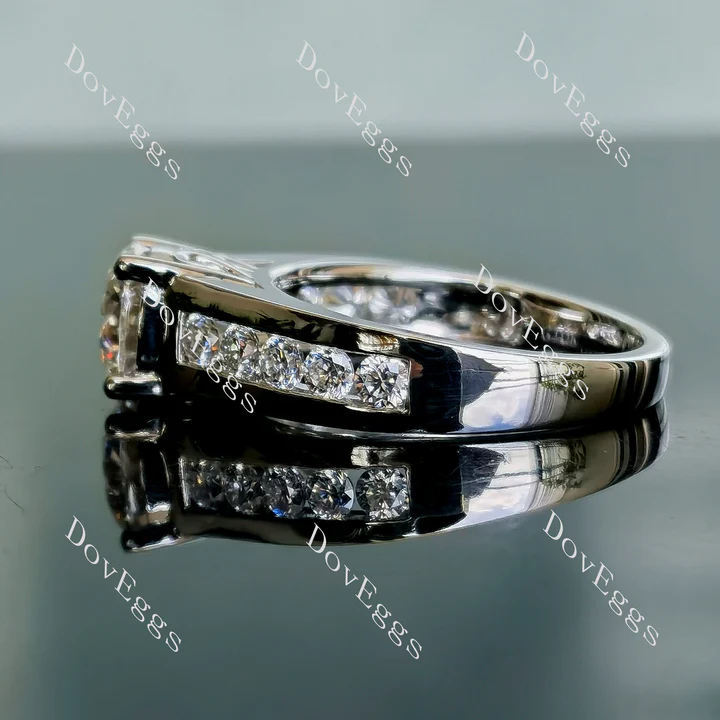 Doveggs channel set engagement ring only semi-mount only(Exclusively to DovEggs Stones)