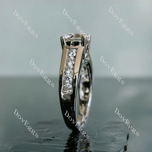 Doveggs channel set engagement ring only semi-mount only(Exclusively to DovEggs Stones)