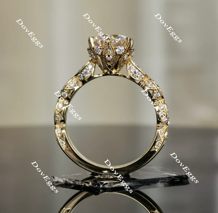 Doveggs vintage engagement ring only semi-mount only(Exclusively to DovEggs Stones)