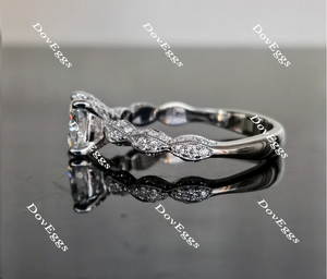 Doveggs pave engagement ring only semi-mount only(Exclusively to DovEggs Stones)