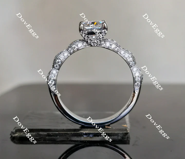 Doveggs pave engagement ring only semi-mount only(Exclusively to DovEggs Stones)