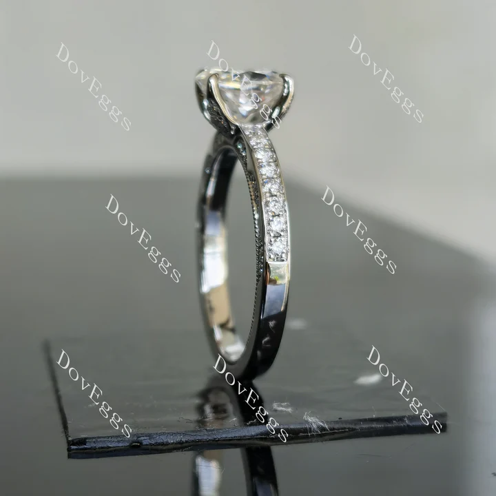 Doveggs vintage pave engagement ring only semi-mount only(Exclusively to DovEggs Stones)