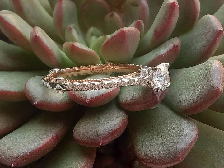 Doveggs art deco vintage pave engagement ring only semi-mount only(Exclusively to DovEggs Stones)