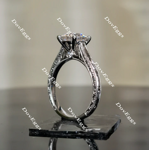 Doveggs vintage hard engraved solitaire engagement ring only semi-mount only(Exclusively to DovEggs Stones)