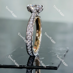 Doveggs vintage full eternity pave engagement ring only semi-mount only(Exclusively to DovEggs Stones)