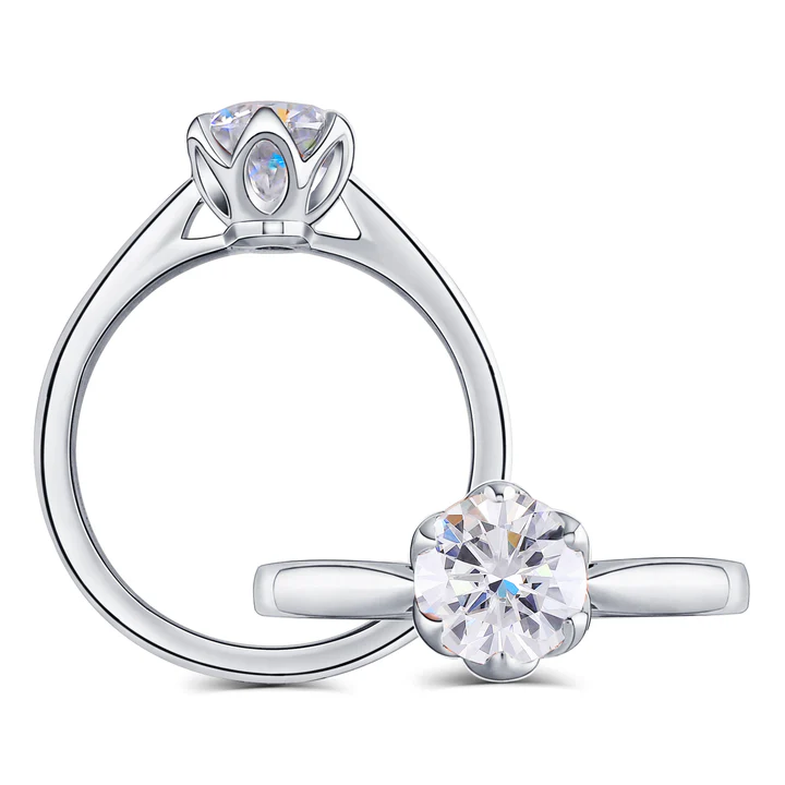 Doveggs vintage solitaire engagement ring only semi-mount only(Exclusively to DovEggs Stones)