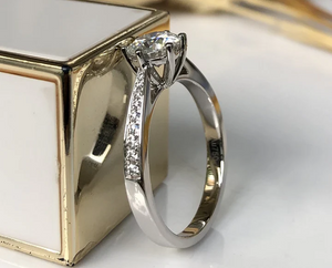 Doveggs pave engagement ring only semi-mount only(Exclusively to DovEggs Stones)