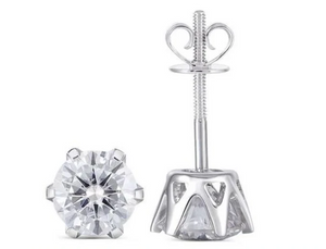 Doveggs solitaire stud earrings only semi-mount (Exclusively to DovEggs Stones)