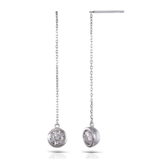 Doveggs bezel setting drop earrings semi-mount only(Exclusively to DovEggs Stones)