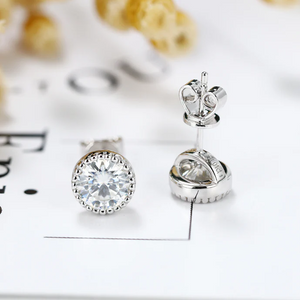 Doveggs bezel setting stud earrings semi-mount only(Exclusively to DovEggs Stones)