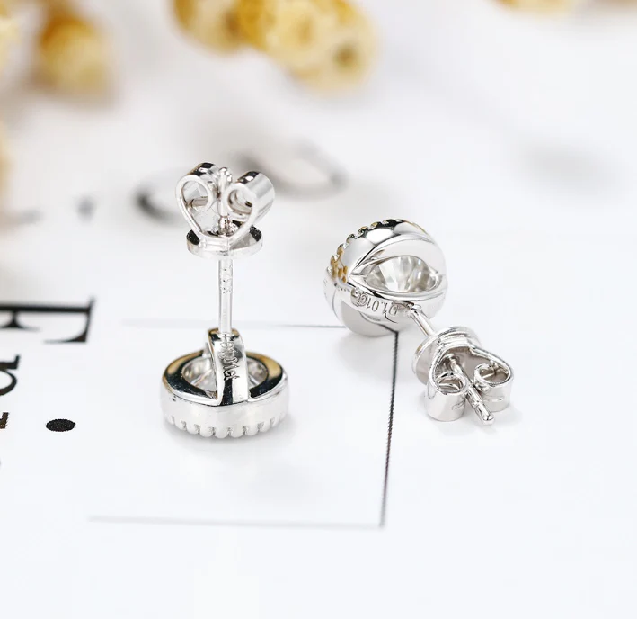 Doveggs bezel setting stud earrings semi-mount only(Exclusively to DovEggs Stones)