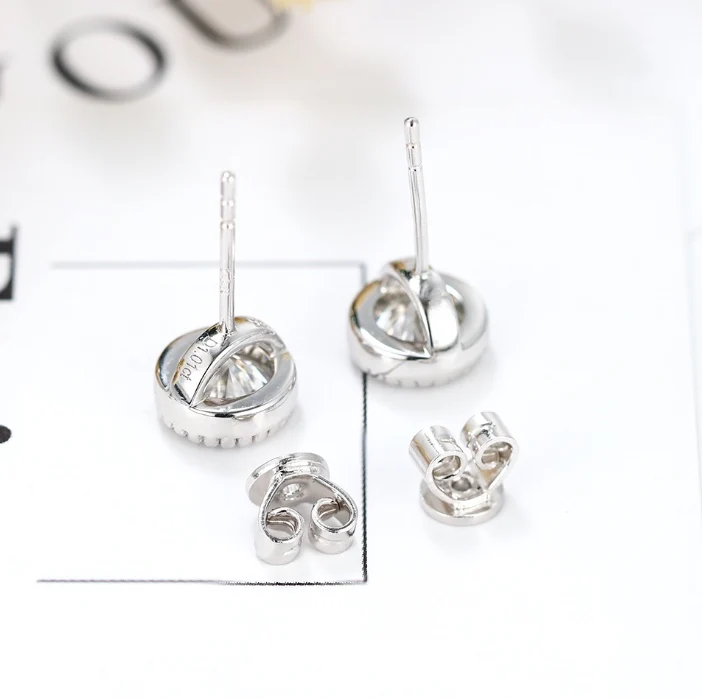 Doveggs bezel setting stud earrings semi-mount only(Exclusively to DovEggs Stones)