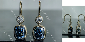 Doveggs bezel art deco earrings only semi-mount (Exclusively to DovEggs Stones)