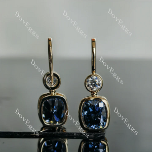 Doveggs bezel art deco earrings only semi-mount (Exclusively to DovEggs Stones)