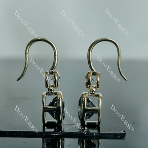 Doveggs bezel art deco earrings only semi-mount (Exclusively to DovEggs Stones)