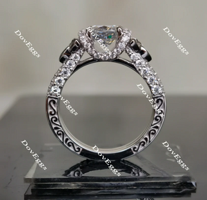 Anam Charaid art deco pave engagement ring only semi-mount only(Exclusively to DovEggs Stones)