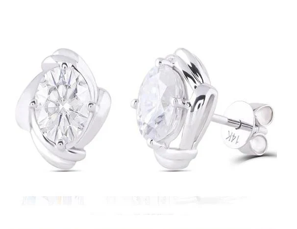 Doveggs flower shape stud earrings semi-mount only(Exclusively to DovEggs Stones)