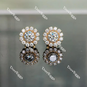 Doveggs flower shape stud earrings only semi-mount (Exclusively to DovEggs Stones)