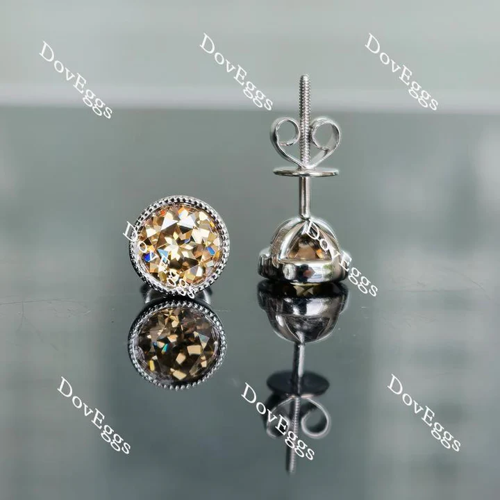 Doveggs solitaire stud earrings only semi-mount (Exclusively to DovEggs Stones)