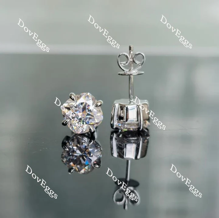 Doveggs solitaire stud earrings only semi-mount (Exclusively to DovEggs Stones)