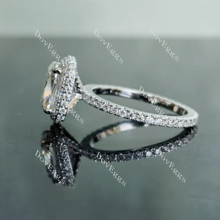 DovEggs halo full eternity pave engagement ring semi-mount only(Exclusively to DovEggs Stones)