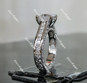 Ian’s Promise princess eternity channel set engagement ring only semi-mount only(Exclusively to DovEggs Stones)