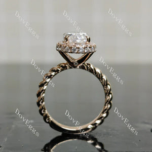 The Laura  halo engagement ring semi-mount only(Exclusively to DovEggs Stones)